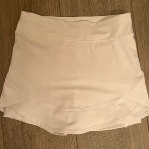 White mini skort